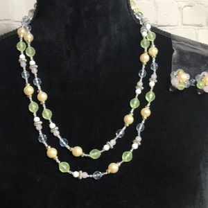 Vintage Acrylic Layered Necklace